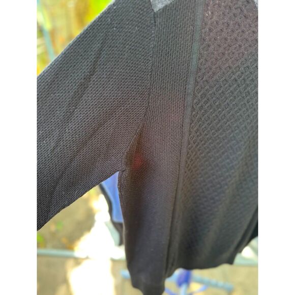 Raffi Black & Dark Grey Extra Fine Merino Cable Front Sweater Size M Italian - Picture 3 of 6